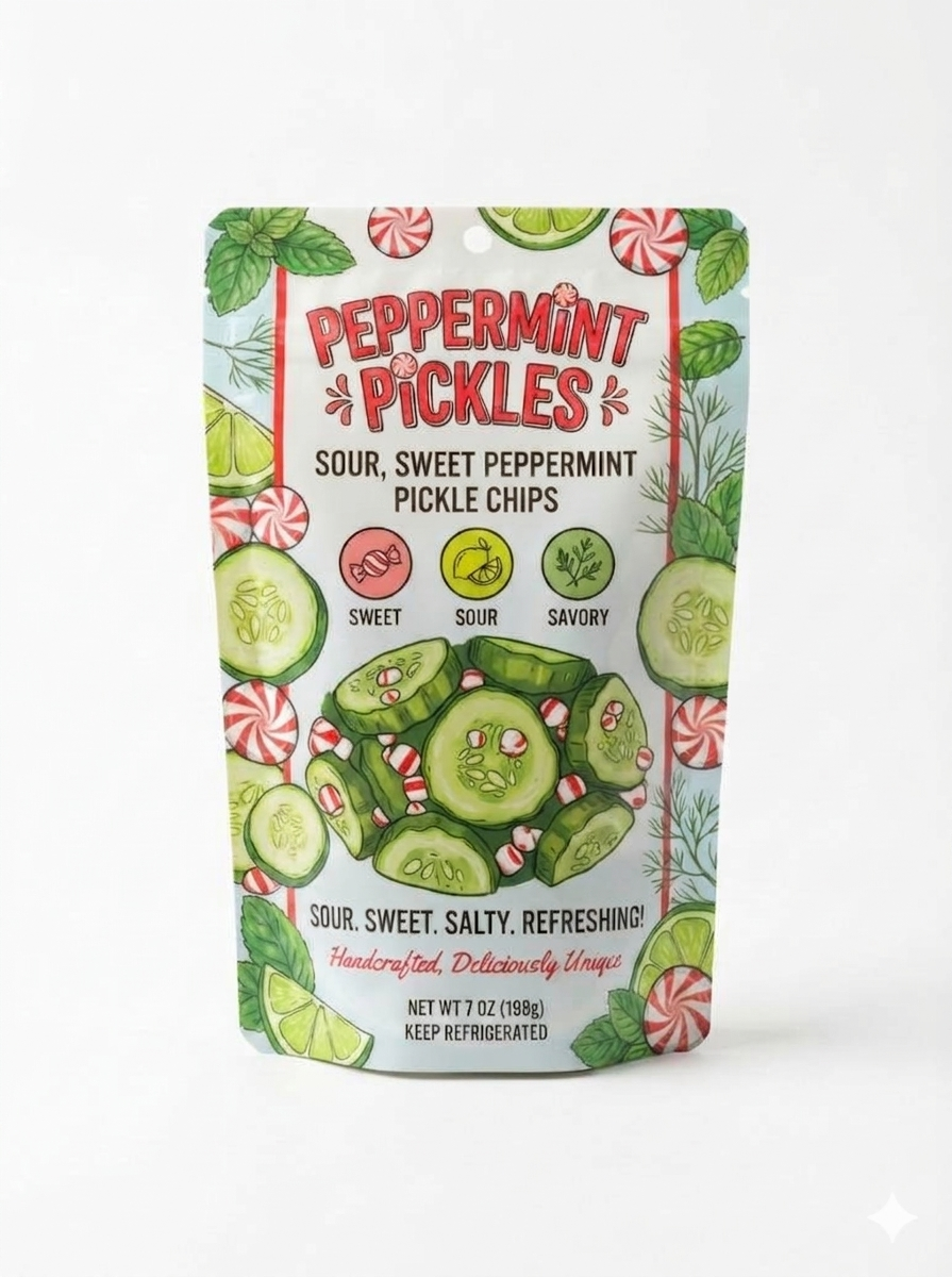 Peppermint Sweet Pickle (Dried Pickle Chips)